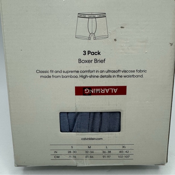 Calvin Klein Men's Underwear Boxer Brief Classic Fit Size XL 3-Pack Blue tones - Picture 4 of 7